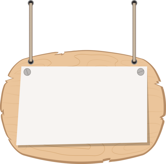 wooden board with paper